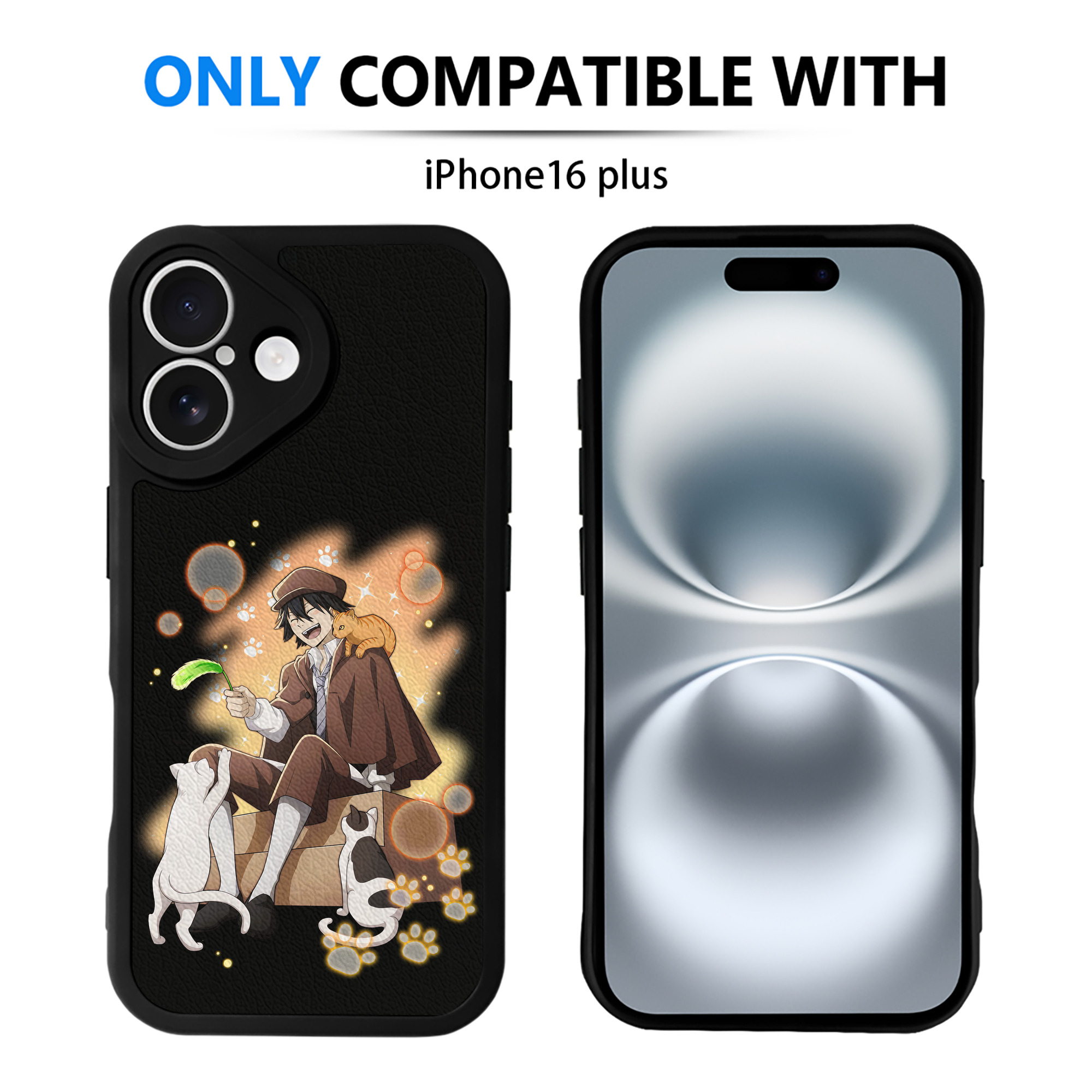 （画像用） 文豪ストレイドッグス Bungo Stray Dogs 【iPhone 16シリーズ対応】シリコンスマホケース（レザー調） 材質：シリコン